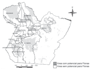 id de areas16 300x237 - Identificação de Áreas com potencial para a Criação de Florestas Nacionais no Estado do Pará