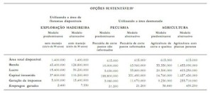 tabela81 300x132 - Planejamento do Uso do Solo do Município de Paragominas Utilizando Dados Econômicos e Ecológicos (n° 9)