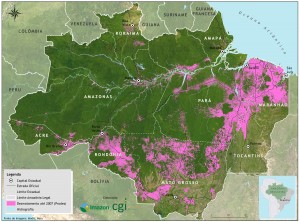 desmatamento 2007 prodes 350dpi1 300x222 - Desmatamento na Amazônia Legal até 2007