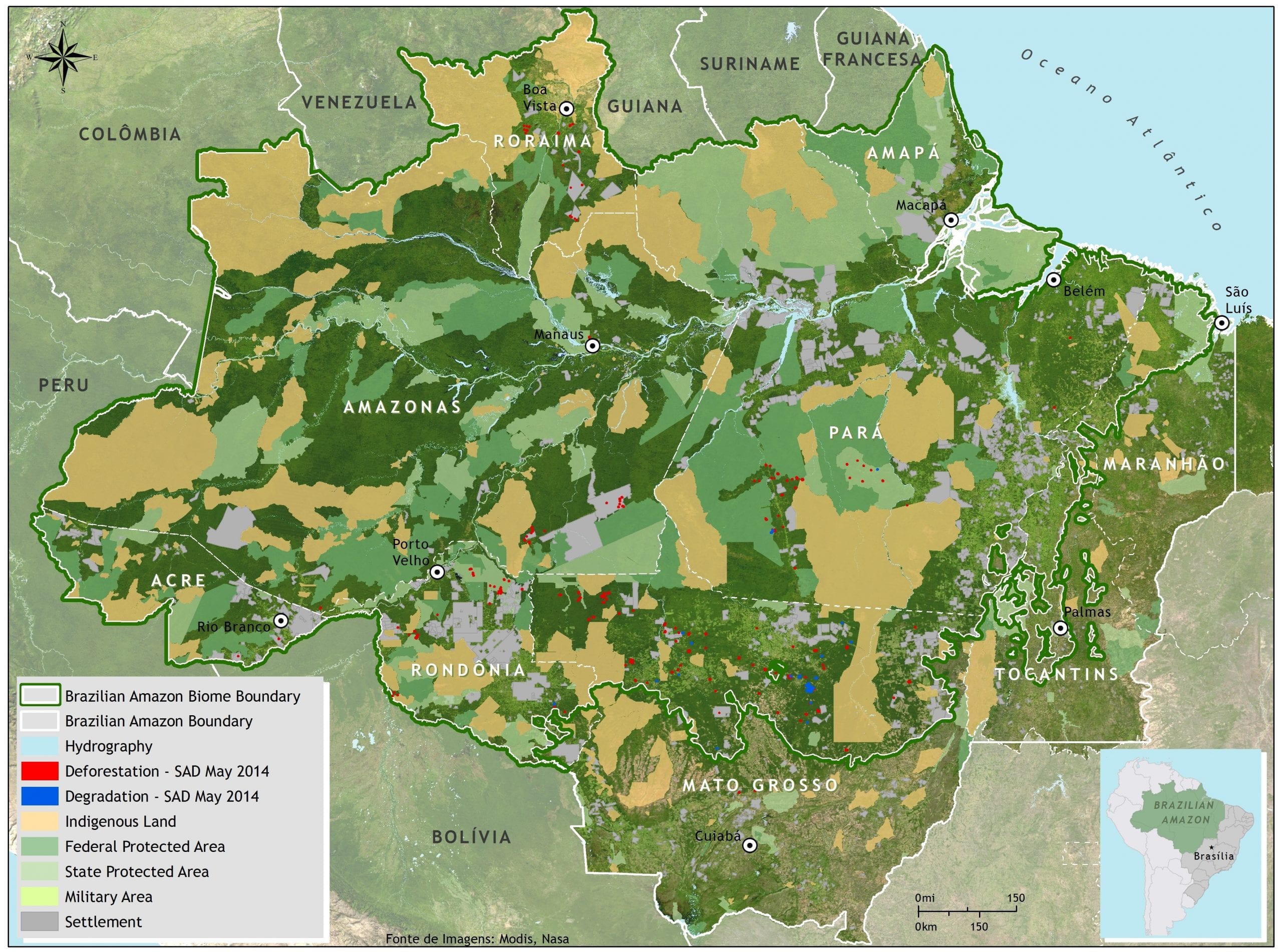 mapa2 - Deforestation Report (SAD) June 2014