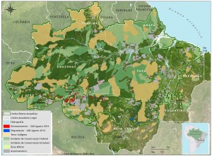 mapa sad desmat 08 2014 300x222 - Boletim do desmatamento da Amazônia Legal (agosto de 2014) SAD