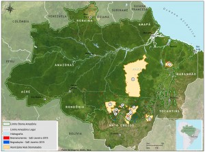 figura8 300x222 - Boletim do desmatamento da Amazônia Legal (janeiro de 2015) SAD