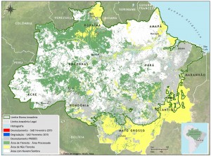 mapa sad nuv 02 2015 bioma 300x223 - Boletim do desmatamento da Amazônia Legal (fevereiro de 2015) SAD