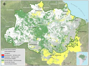 mapa sad nuv 03 2015 bioma 300x223 - Boletim do desmatamento da Amazônia Legal (março de 2015) SAD