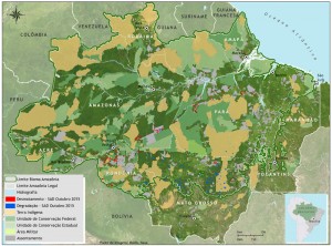 Mapa SAD outubro desmatamento 300x222 - Boletim do desmatamento da Amazônia Legal (outubro de 2015) SAD