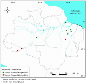 fig12 localizacao 300x289 - Fatos Florestais da Amazônia 2003