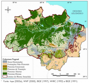 fig5 cobertura 300x280 - Fatos Florestais da Amazônia 2003