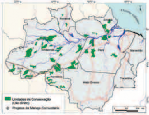 fig 2 distribuicao 300x233 - Manejo Florestal Comunitário: processos e aprendizagens na Amazônia brasileira e na América Latina