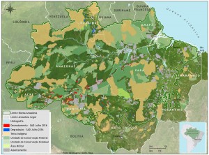 Mapa sad desmatamento julho2016 300x222 - Boletim do desmatamento da Amazônia Legal (julho de 2016) SAD