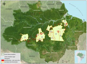 SAD junho municipios 300x222 - Boletim do desmatamento da Amazônia Legal (junho de 2016) SAD
