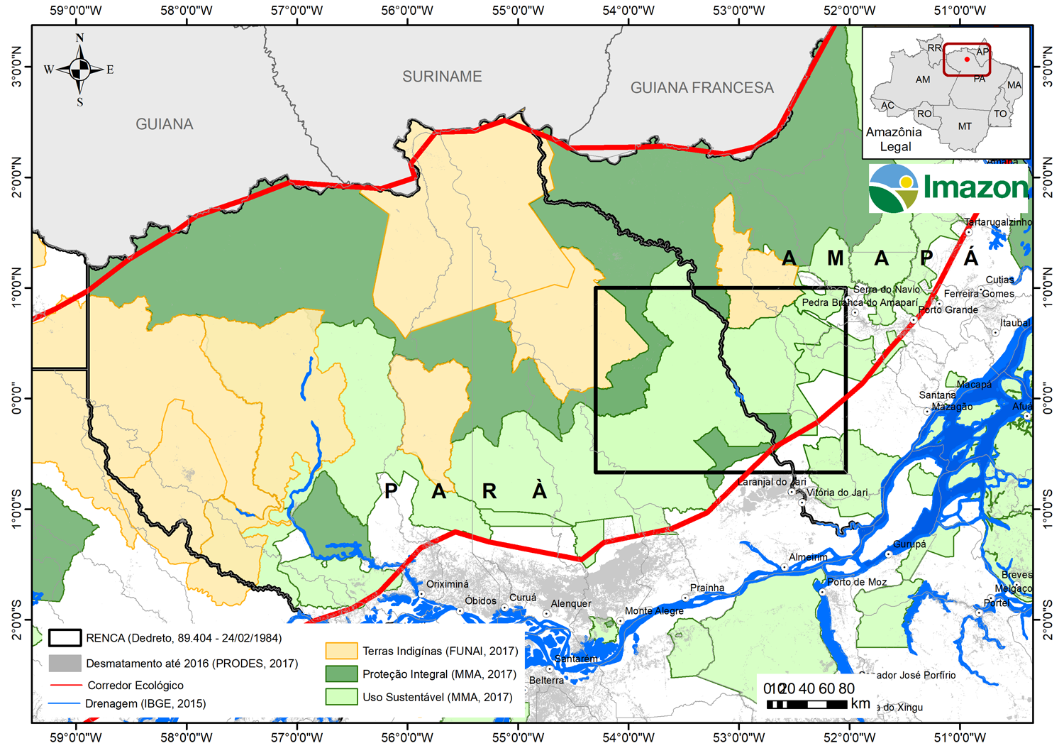 Figura 1 Renca - Nota Reserva Nacional do Cobre e seus Associados (RENCA) e as Áreas Protegidas