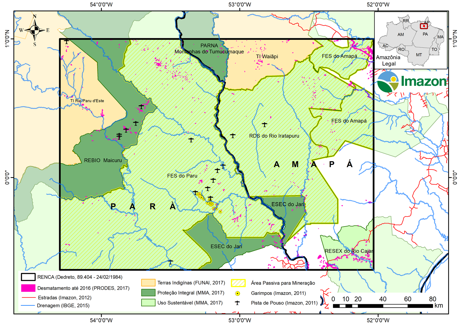 Figura 2 Renca - Nota Reserva Nacional do Cobre e seus Associados (RENCA) e as Áreas Protegidas