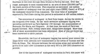Mahogany extraction in the Eastern Amazon: a case study