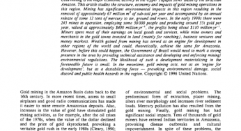 The regional impacts of small-scale gold mining in Amazonia