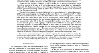 Fire in Amazonian selectively-logged rain forest and the potential for fire reduction