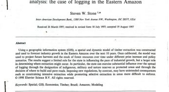 Using a geographic information system for applied policy analysis: the case of logging in the eastern Amazon