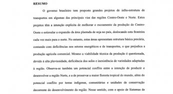 Influência do transporte no uso da terra: o caso da logística de movimentação de grãos e insumos na Amazônia Legal