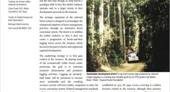 Brazil´s bold initiative in the Amazon: a proposed new system of forest concessions in the Brazilian Amazon would reshape the logging industry there
