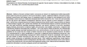 Beyond reaping the first harvest: management objectives for timber production in the Brazilian Amazon.