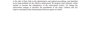 Enforcement against illegal logging in the Brazilian Amazon