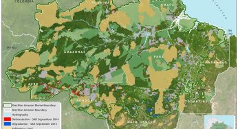 Nota sobre os dados de alerta de desmatamento do SAD para a Amazônia