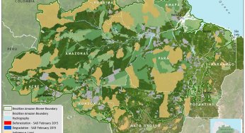 Deforestation report for the Brazilian Amazon (February 2015) SAD