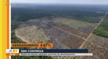 #ImazonNaMídia: Imazon aponta aumento de quase 70% no desmatamento na Amazônia (TV Liberal)