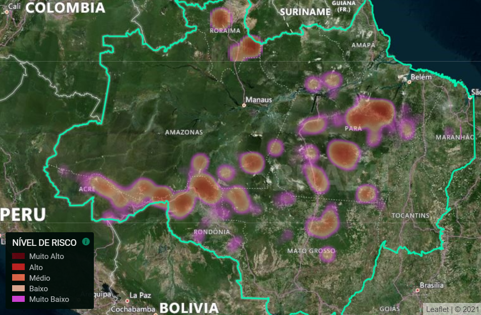 Mapa PrevisIA 03 - PrevisIA: Imazon, Microsoft e Fundo Vale lançam ferramenta de Inteligência Artificial que ajudará na prevenção do desmatamento da Amazônia