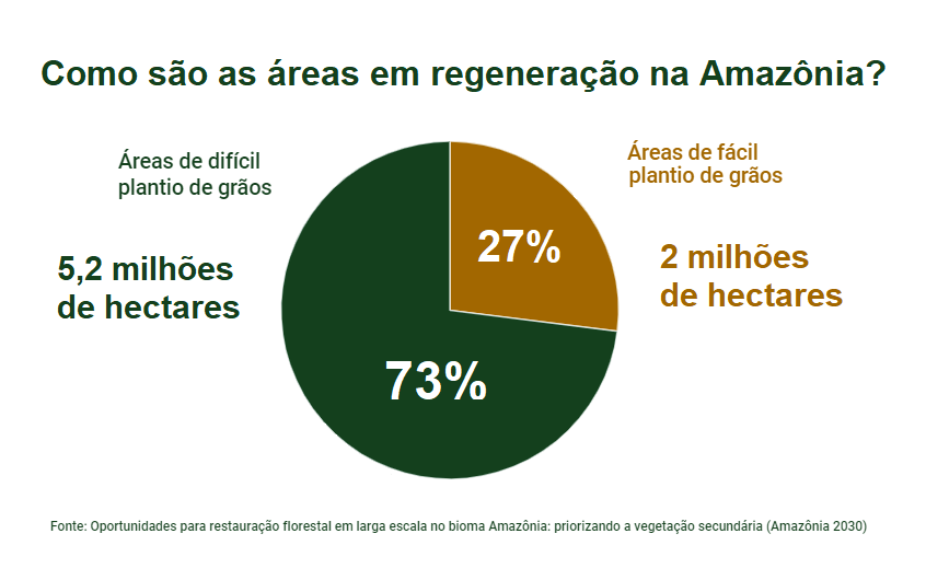 Grafico Amaral - Maior parte da vegetação em regeneração da Amazônia está em áreas que não competem com a agricultura