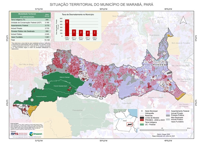 Mapa Municipal Maraba MPPA Imazon Copia - Imazon lança mapas dos Municípios Críticos para o Enfrentamento ao Desmatamento em parceria com o MPPA