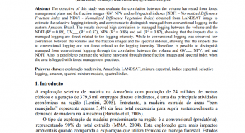 Estimativa de volume de madeira explorada com imagens de satélite: aplicações para o monitoramento de planos de manejo florestal na Amazônia