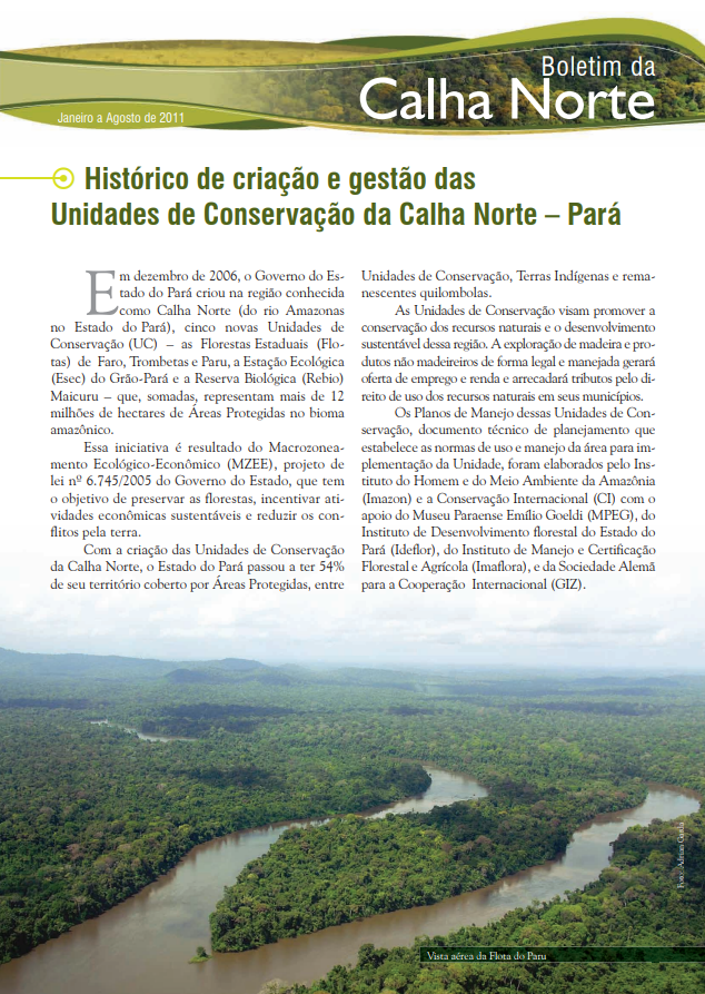 Boletim da Calha Norte – Janeiro a Agosto de 2011